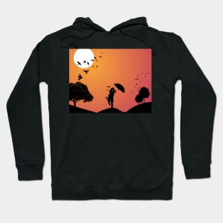 Landscape couple Love feeling Art Hoodie